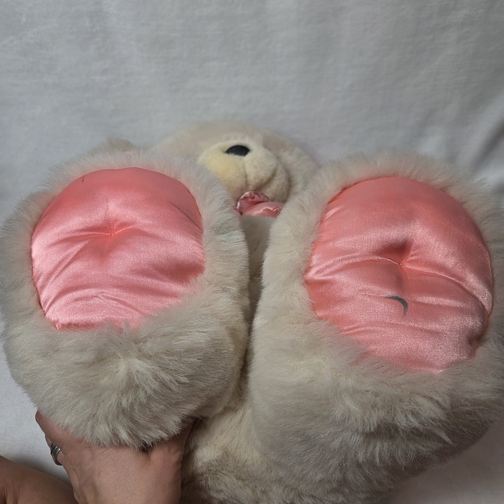 Vintage Teddy Precious Plush Cream Teddy Bear Stuffed Animal - Picture 3 of 5
